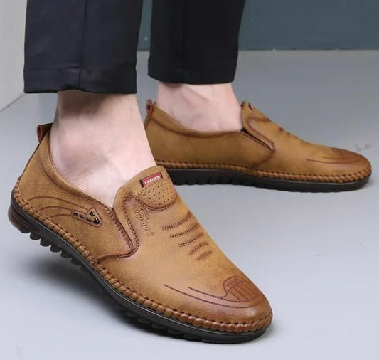 Brown leather shoes