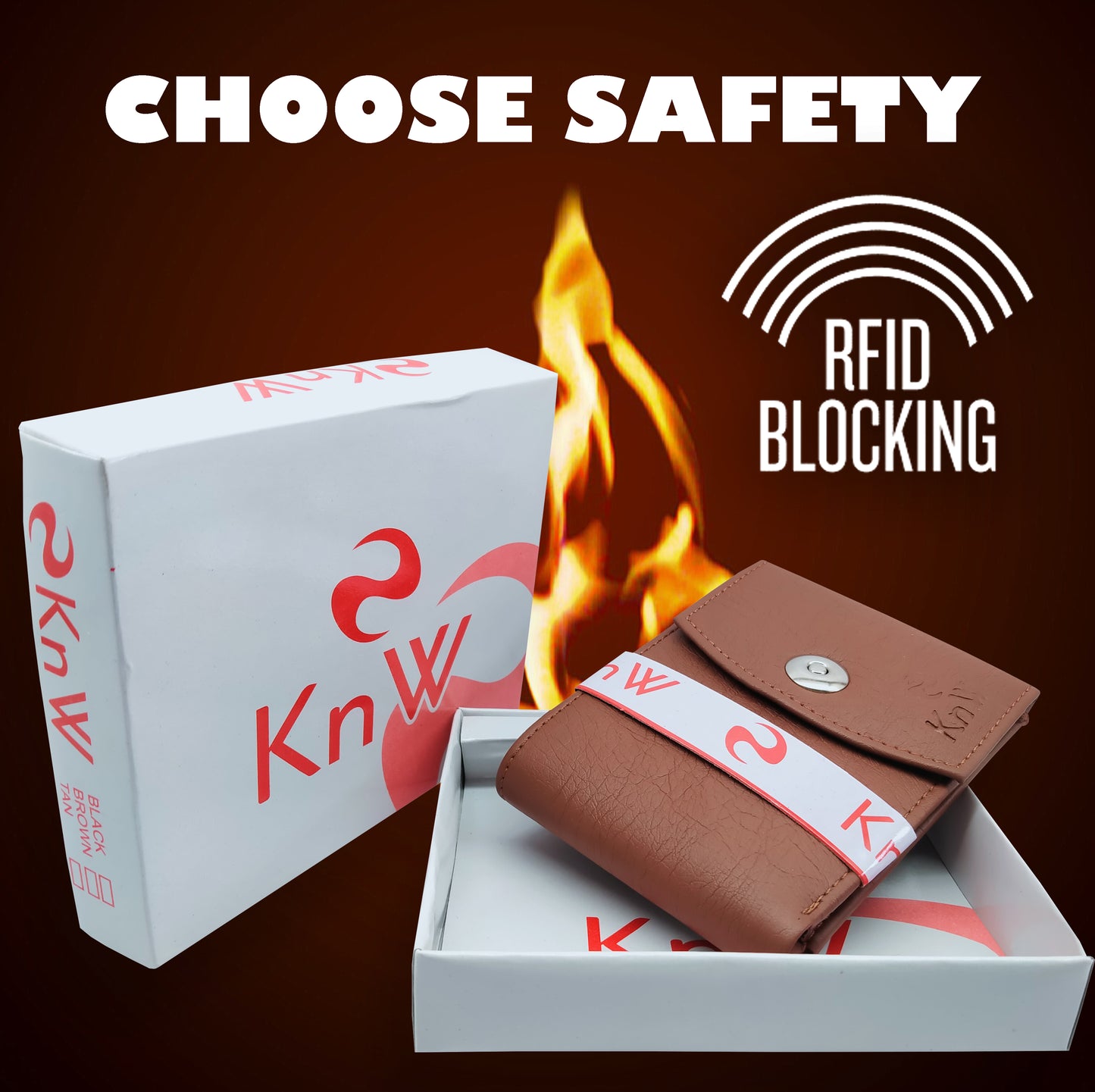 🧧 KnW PU Leather Wallet – Magnetic Brown | Slim & Stylish | Men’s Classic Wallet
