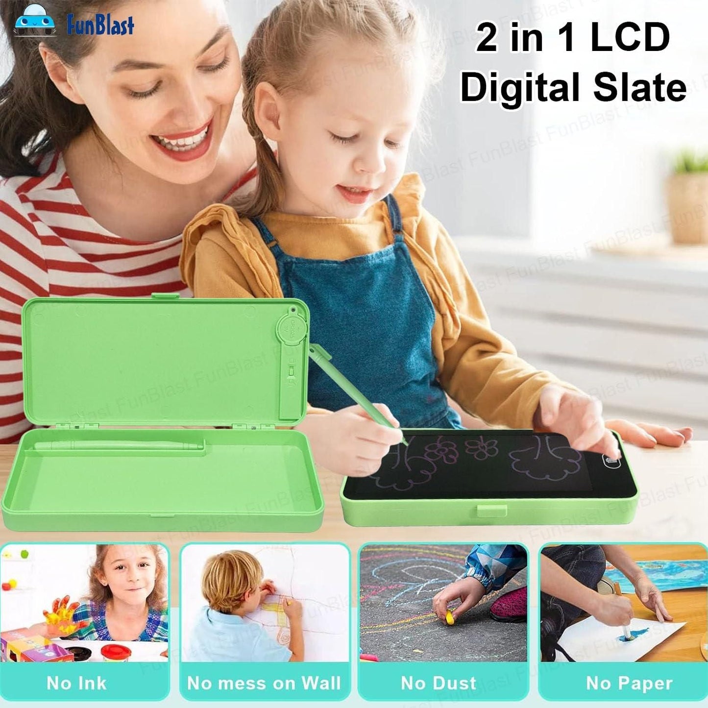 🖊️ Writing Tablet Pencil Case | 2-in-1 Stationery Box with LCD Writing Pad