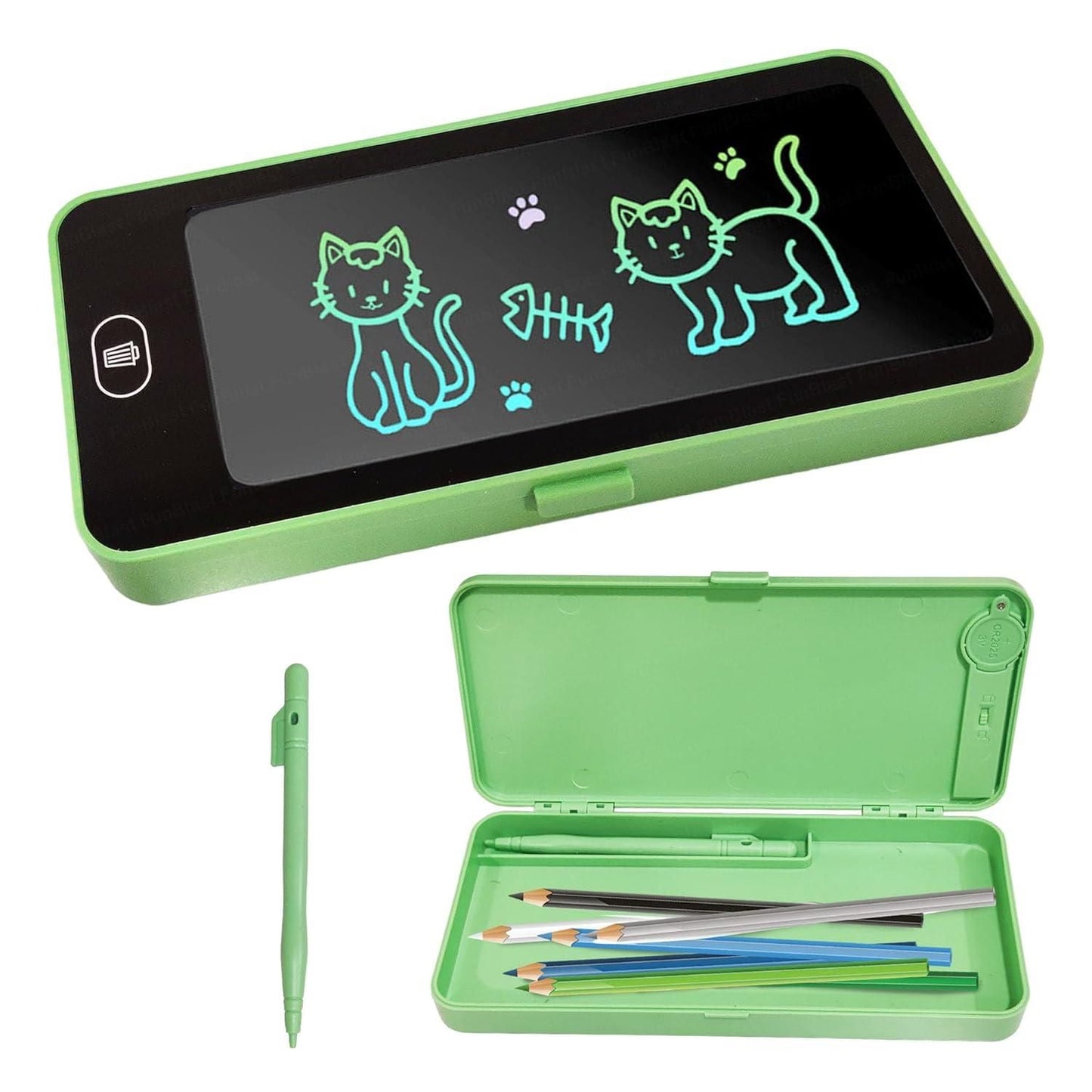 🖊️ Writing Tablet Pencil Case | 2-in-1 Stationery Box with LCD Writing Pad